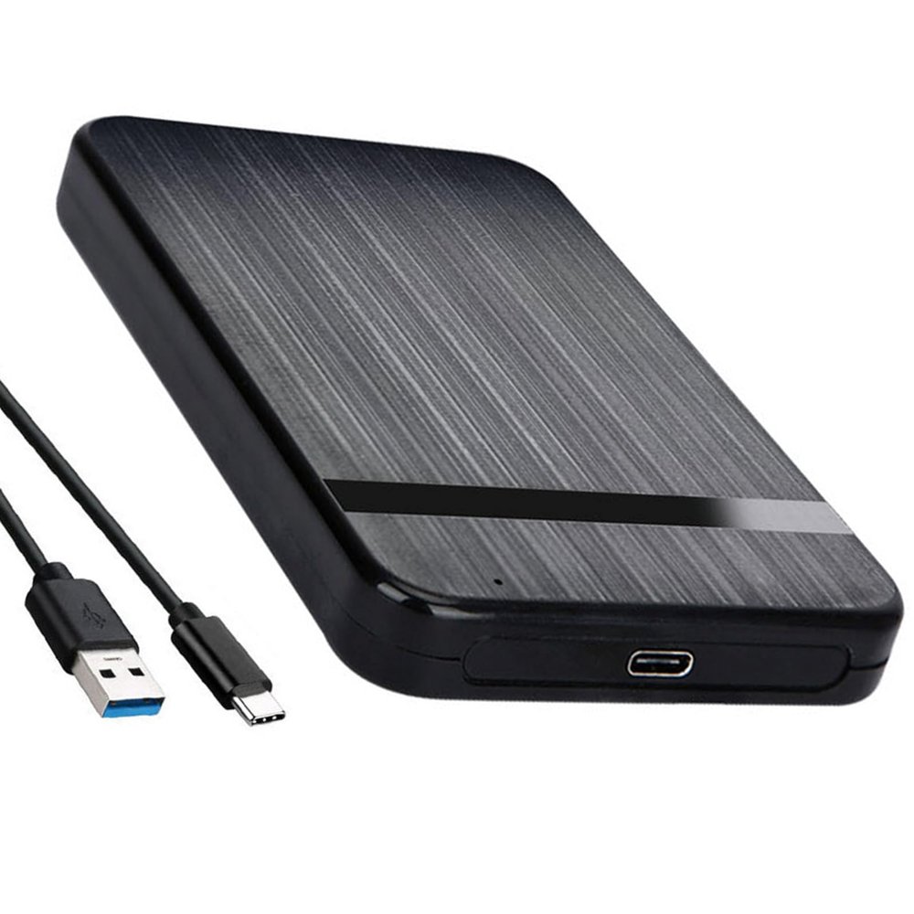 CHICHIYANG Type C 2.5 Inch SATA Mobile HDD Case with USB Cable, USB 3.0/2.0 to SATA Hard Drive Enclosure, Plug and Play Spare Parts