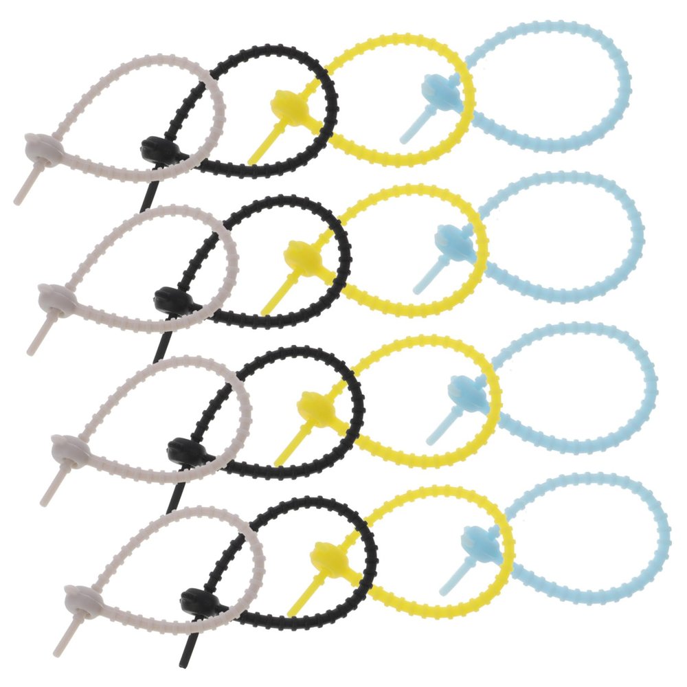 Angoily 60pcs Silicone Cable Ties for Reusable Cord Organizer for Headphones and Data Wires for to Prevent Mixed Style
