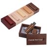 Wooden USB Flash Drive with Wooden Box Packing, Custom Wedding Logo USB Flash Drives, Personalized Wood USB Flash Pen Drive for Wedding Photography Company Promotional Gift (32GB(USB 3.0)) view 3
