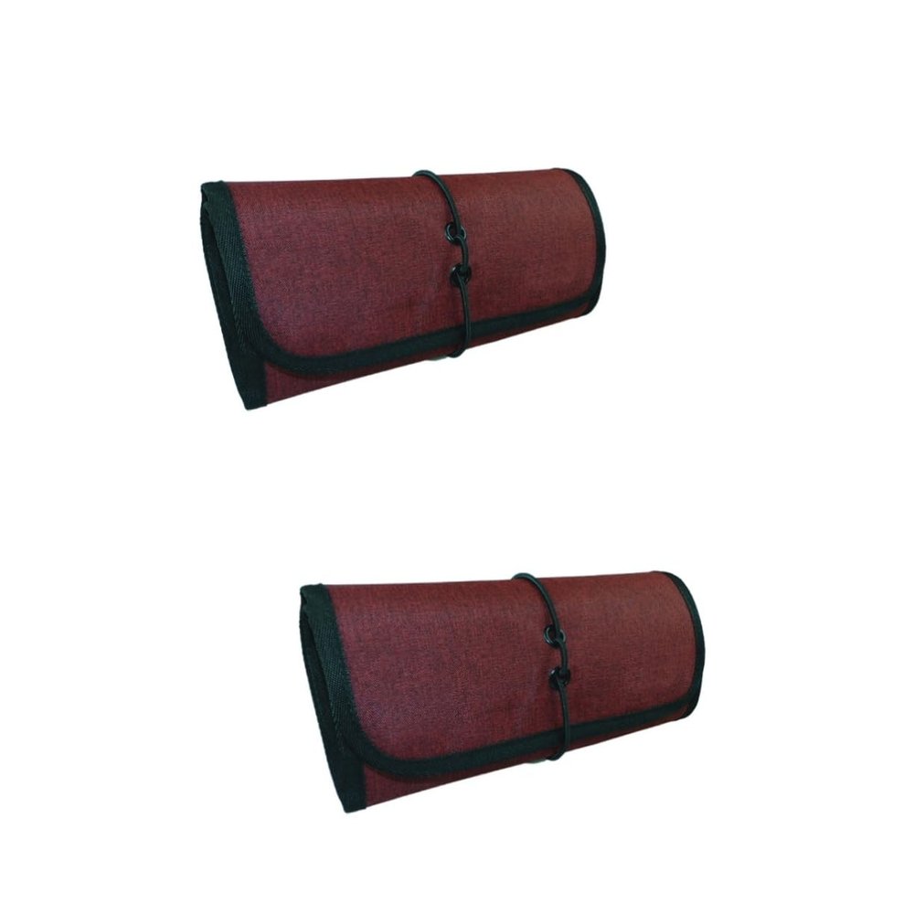 Angoily 2pcs Large Capacity Bag Foldable Storage Pouch Electronic Notepad USB Hard Drive Bulk Notepads Waterproof Note Pads Travel Tote Bag USB b Cable U Disk Pouch Red Water Proof