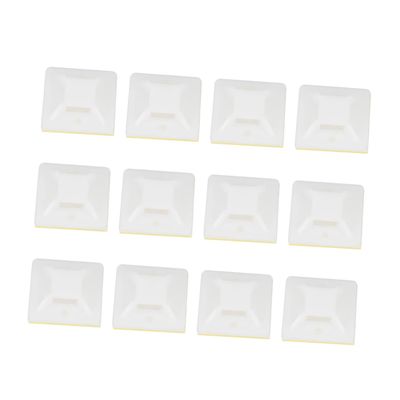 Angoily 1000pcs Self-adhesive Cable Tie Holders for Wire Management Zip Tie Mounts for Home Office White Easy to Install Suitable for Smooth Surfaces