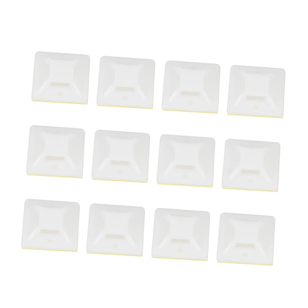 Angoily 1000pcs Self-adhesive Cable Tie Holders for Wire Management Zip Tie Mounts for Home Office White Easy to Install Suitable for Smooth Surfaces