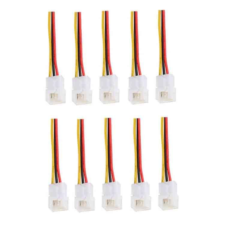 10 Pair XH2.54 mm Terminal Wire Male and Female Connecting Wires, Aerial Docking and Plug-in Wire (3P Female, 20 cm)