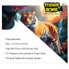 Siberian Tiger Realistic Cat Tablet and Laptop Skin Wrap with UV Protection Laminate - Sticker Bomb Vinyl Decal WA106 - Premium 4 Year Vinyl - Easy Application view 4