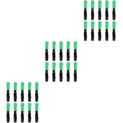 Uonlytech 30pcs Singlemode Fiber Optic Quick Connector High Precision Easy Installation Low Insertion Loss for Applications and Fiber Patch Panels