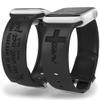 God is Within Her Watch Band compatible with Apple Watch Laser Engraved iWatch Band Silicone 38mm 40mm 41mm 42mm 44mm 45mm 49mm Strap Jesus God Christian Psalm Gift (38/40/41mm M/L, Black) view 1