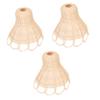 Ciieeo 3pcs Rustic Rattan Woven Lampshade for Ceiling Light Vintage Style Pendant Light Shade for Restaurants Bedrooms and Living Rooms Creates Warm Natural Atmosphere view 1