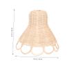 Ciieeo 3pcs Rustic Rattan Woven Lampshade for Ceiling Light Vintage Style Pendant Light Shade for Restaurants Bedrooms and Living Rooms Creates Warm Natural Atmosphere view 3