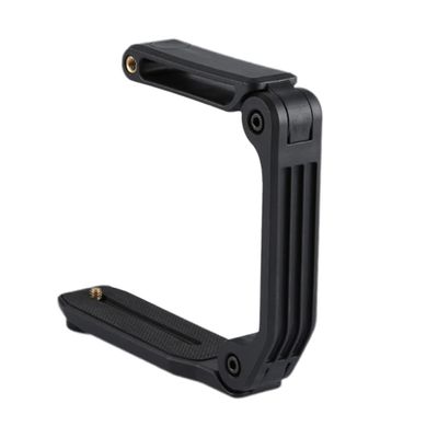 Veemoon 1pc Folding Camera Stabilizer Handheld Bracket for Mobile Phones Sturdy Design for Video Recording Live Broadcasting and Photography Black
