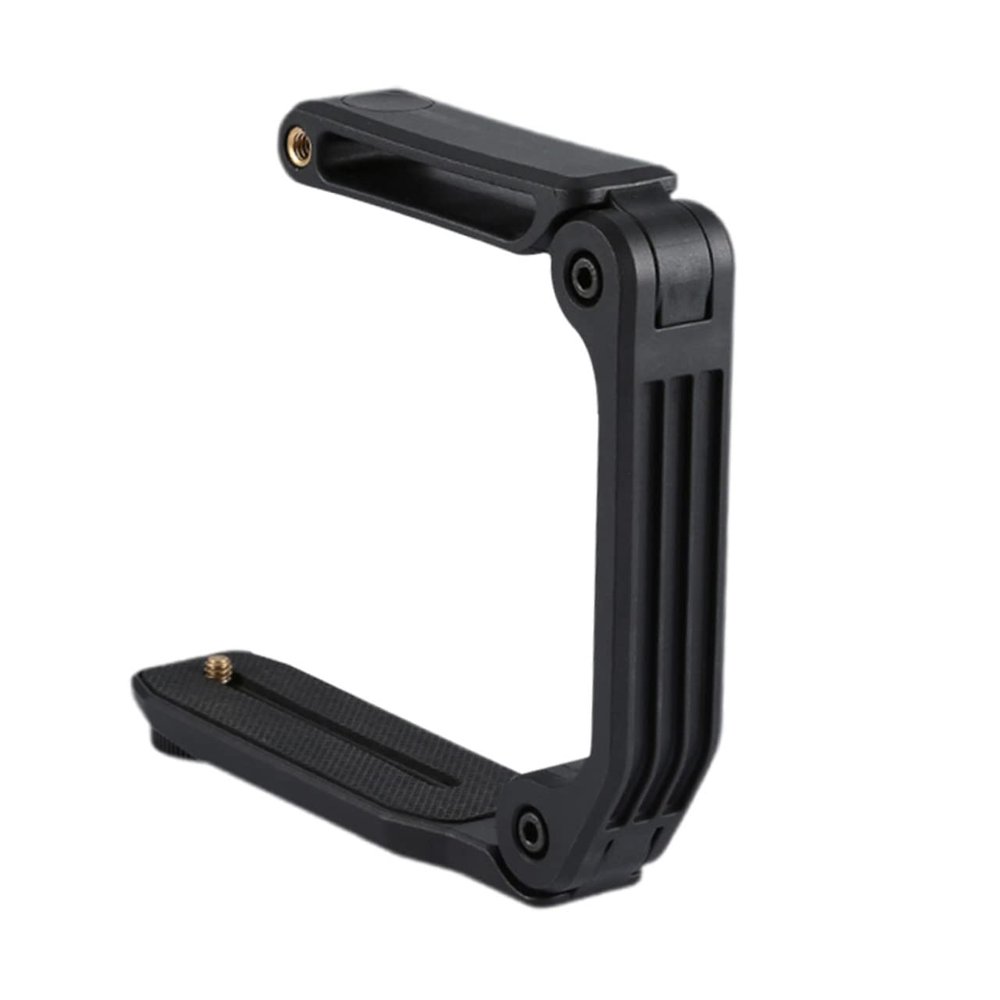 Veemoon 1pc Folding Camera Stabilizer Handheld Bracket for Mobile Phones Sturdy Design for Video Recording Live Broadcasting and Photography Black
