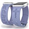 God is Within Her Watch Band compatible with Apple Watch Laser Engraved iWatch Band Silicone 38mm 40mm 41mm 42mm 44mm 45mm 49mm Strap Jesus God Christian Psalm Gift (42/44/45/49mm M/L, Lavender Grey) view 1