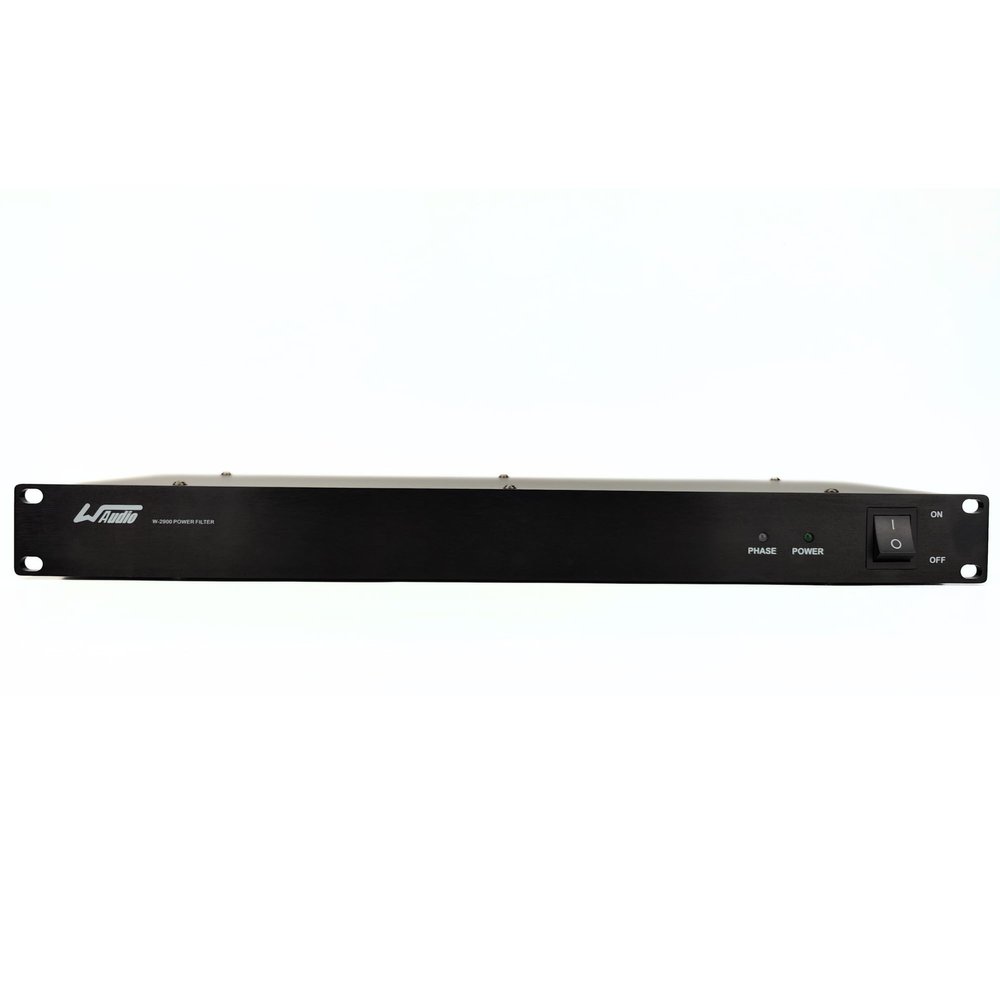 WAudio 1U Rackmount Power Conditioner - AC Noise Power Filter, Mains Purifier with Surge Protection (Black)