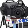 Canon EOS R50 Mirrorless Camera w/RF-S 18-45mm f/4.5-6.3 is STM Lens Bundle with SanDisk 64GB Memory Card, 12"" Flex Tripod, High Speed Card Reader + Photo Kit (24 Items) (Renewed), Black view 1