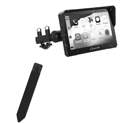 BoxWave Stylus Pouch Compatible with Carpuride W702 (7 in) - Stylus PortaPouch, Pen Stylii Holder Carrier Portable Self-Adhesive - Jet Black