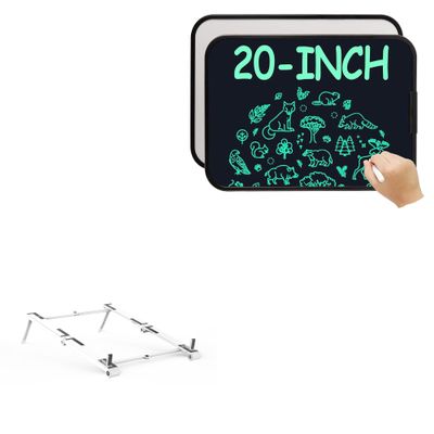 BoxWave Stand and Mount Compatible with Armer Writing Tablet (20 in) - Pocket Aluminum Stand 3-in-1, Portable Multi Angle Viewing Riser - Metallic Silver