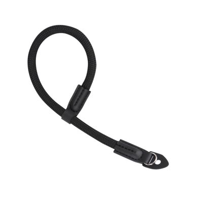 Veemoon Wear-resistant Nylon Wrist Strap for Mirrorless Cameras Durable Lanyard with Round Holes Lightweight and Comfortable Design for Secure Carrying Black
