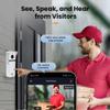 Wired Apartment Video Doorbell Intercom System,4 Units 10 Inch Touch WiFi Monitor,Wireless Video Door Phone Kit,Indoor Outdoor Support Monitoring,Unlocking,Two Way Intercom Tuya for Home Vally view 3