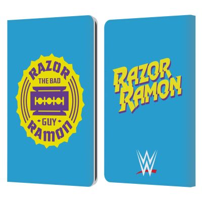 Head Case Designs Officially Licensed WWE Logo Razor Ramon Leather Wallet Case Compatible with Kindle Paperwhite 1/2 / 3