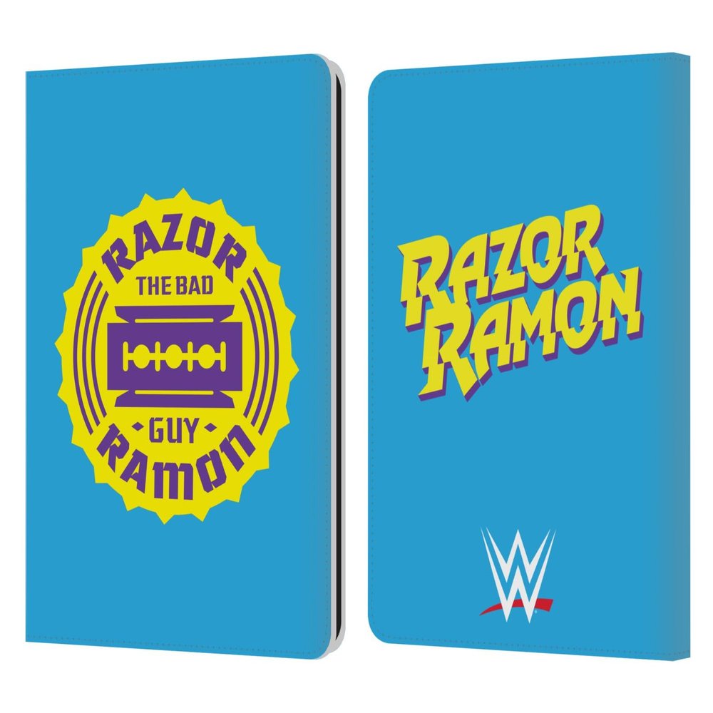 Head Case Designs Officially Licensed WWE Logo Razor Ramon Leather Wallet Case Compatible with Kindle Paperwhite 1/2 / 3