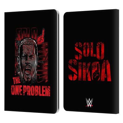 Head Case Designs Officially Licensed WWE The One Problem Solo Sikoa Leather Wallet Case Compatible with Kindle Paperwhite 1/2 / 3