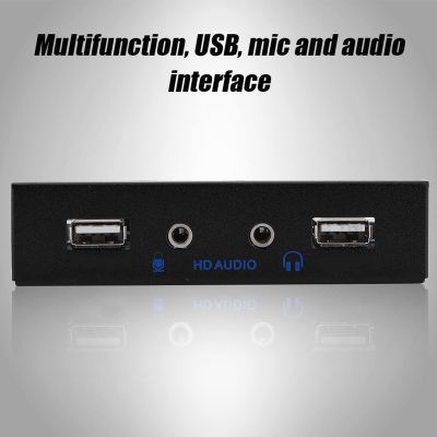 Yctze 3.5 Front Panel Floppy with USB2.0 HDAUDIO, 9Pin to 2 USB2.0 Interface, Includes Mic Audio - for Easy Access and Convenience