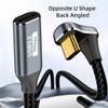 chenyang USB C to C Cable USB 3.2 Type C 10Gbps 100W Male to Female U Shape Angled Extension Data Cable 0.5M view 4