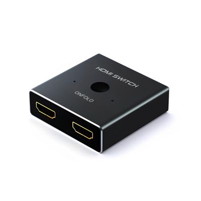 Onfolo 2x1 HDMI Switcher 4K@60Hz - Bidirectional Switch with Aluminum Alloy Shell, Includes 3.3ft 4K Braided Cable, HDCP 2.2 - UHD Distributor for PS5/4, Xbox, Roku, FireStick, Switch