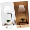 Amosfun Pleated Cloth Lamp Shade for Table and Floor Lamps Removable Fabric Cover Elegant Design for Living Room Bedroom and Hotel Decor White view 2