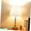 Amosfun Pleated Cloth Lamp Shade for Table and Floor Lamps Removable Fabric Cover Elegant Design for Living Room Bedroom and Hotel Decor White view 4