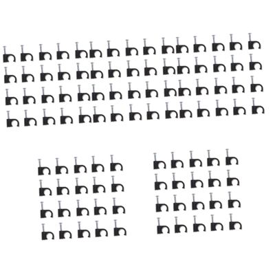 DOITOOL 5sets 5mm Cable Clip Wire Cord Organizer Phone Lines Tie Fixer Desk Cable Fastener Clamp 100pcs*5