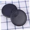 Angoily 2pcs Round Plastic Cable Cover for Computer Desk Durable Abs Hole Cover Easy to Install Wiring Accessory for Black view 3