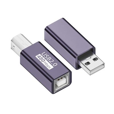 NFHK 2pcs/lot USB 2.0 B Type Female to Type-A & Type-B Male Extension Adapter for Printer Scanner Disk
