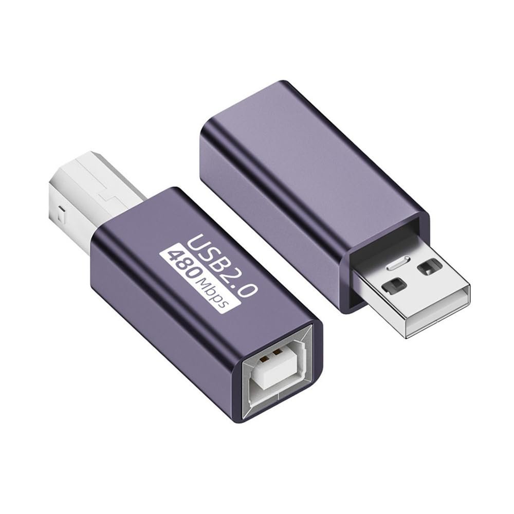 NFHK 2pcs/lot USB 2.0 B Type Female to Type-A & Type-B Male Extension Adapter for Printer Scanner Disk