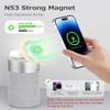 COLSUR Bluetooth Speaker, Magnetic Wireless Charger, Bluetooth Speakers with Night Light, 2 in 1 Wireless Charging Station for iPhone 17/16/15/14/13/12 Series, AirPods Pro 2/4/3/2Gift Ideal(Gray) view 4