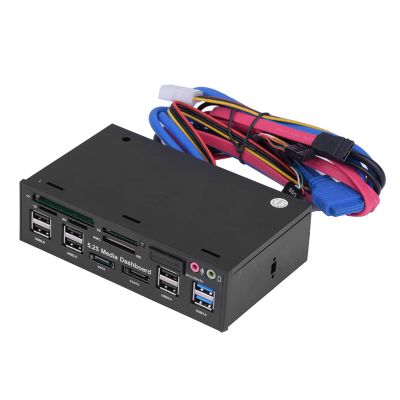 5.25inch Media Dashboard with Front Panel USB3.0/2.0 HUB, ESATA, and Audio Multi Card Reader