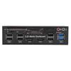 5.25inch Media Dashboard with Front Panel USB3.0/2.0 HUB, ESATA, and Audio Multi Card Reader view 3