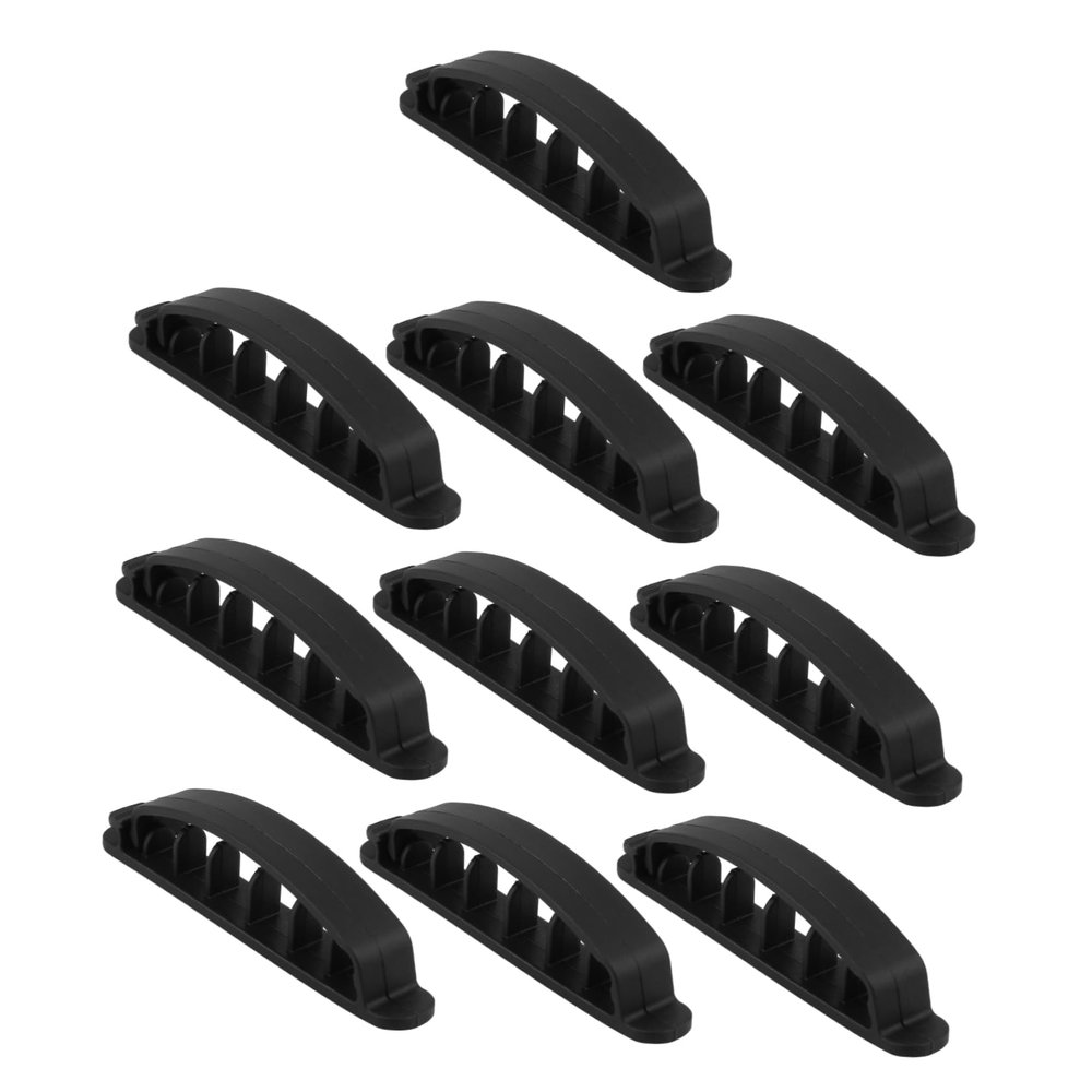 Angoily 10pcs Cable Clip Organizers Slot Multi-Purpose Desk Cord Management Adhesive Cable Holder for Tidy Charging Wires and Office Organization Design