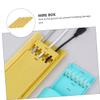 Angoily 4pcs Self-Adhesive Cable Organizer Box for Wire Storage for Power Plugs and Chargers Wall-Mounted No Drilling Required Yellow view 4
