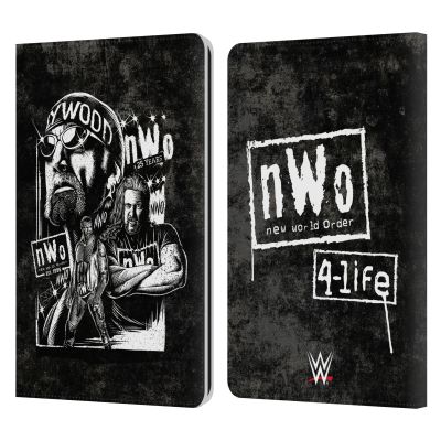 Head Case Designs Officially Licensed WWE Fathead Superstar NWO Leather Wallet Case Compatible with Kindle Paperwhite 1/2 / 3