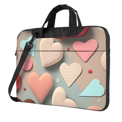 Laptop Shoulder Bag Messenger Bag for Men Women Love pattern Laptop Bag Computer Bag
