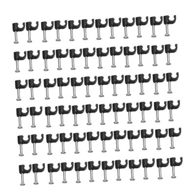 DOITOOL 7mm Plastic Cable Clip Wire Cord Fastener for Telephone Line Tie Fixer Cord Organizer Clips Cord Fastener Jumper Cable Clamps Cable Fixer for Home Office School