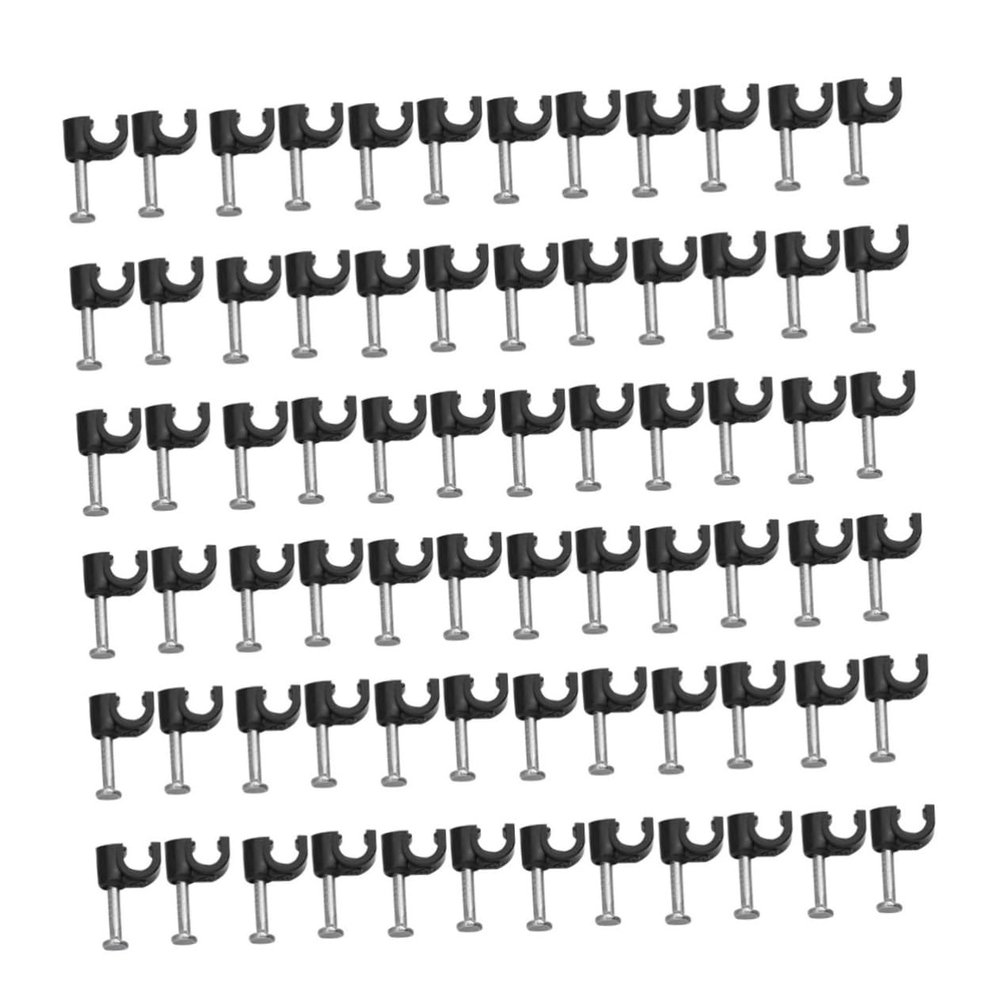 DOITOOL 7mm Plastic Cable Clip Wire Cord Fastener for Telephone Line Tie Fixer Cord Organizer Clips Cord Fastener Jumper Cable Clamps Cable Fixer for Home Office School