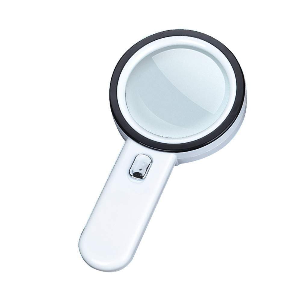 30 Times high Times Handheld Magnifying Glass with LED Lights HD Children Elderly Students with The Elderly Reading Extra Large 100MM Portable OfficeProducts