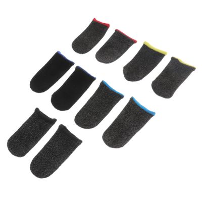 FOMIYES 15pairs Thin Finger Sleeves for Mobile Gaming Breathable Touchscreen Covers Carbon Fiber Copper Fiber for Enhanced Game