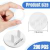 Thyle 200 Pcs Outlet Covers Bulk Child Baby Proofing Plug Covers for Electrical Outlets Easy Install Socket Sturdy Safe Secure Baby Proofing Kit for Home Office Bulk (White) view 3