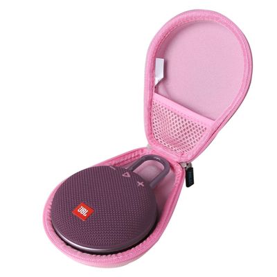 Anleo Hard Travel Case for JBL Clip 3 Portable Waterproof Wireless Bluetooth Speaker (Pink)