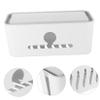 Angoily Practical Power Cord Storage Box White Cable Organizer for Home Wire Management Case Ventilation for Hiding Cables and Power Strips Living Room Office and Kitchen view 2