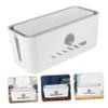 Angoily Practical Power Cord Storage Box White Cable Organizer for Home Wire Management Case Ventilation for Hiding Cables and Power Strips Living Room Office and Kitchen view 4