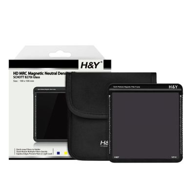H&Y K Series Square ND16 Filter with Magnetic Filter Frame Lens Filter Neutral Density Filter 4 Stops 100X100mm