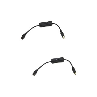 Angoily 2pcs Male to Female Extension Cable with Connector for Devices Convenient Inline Control for Cameras Solar Equipment Led Lights and More